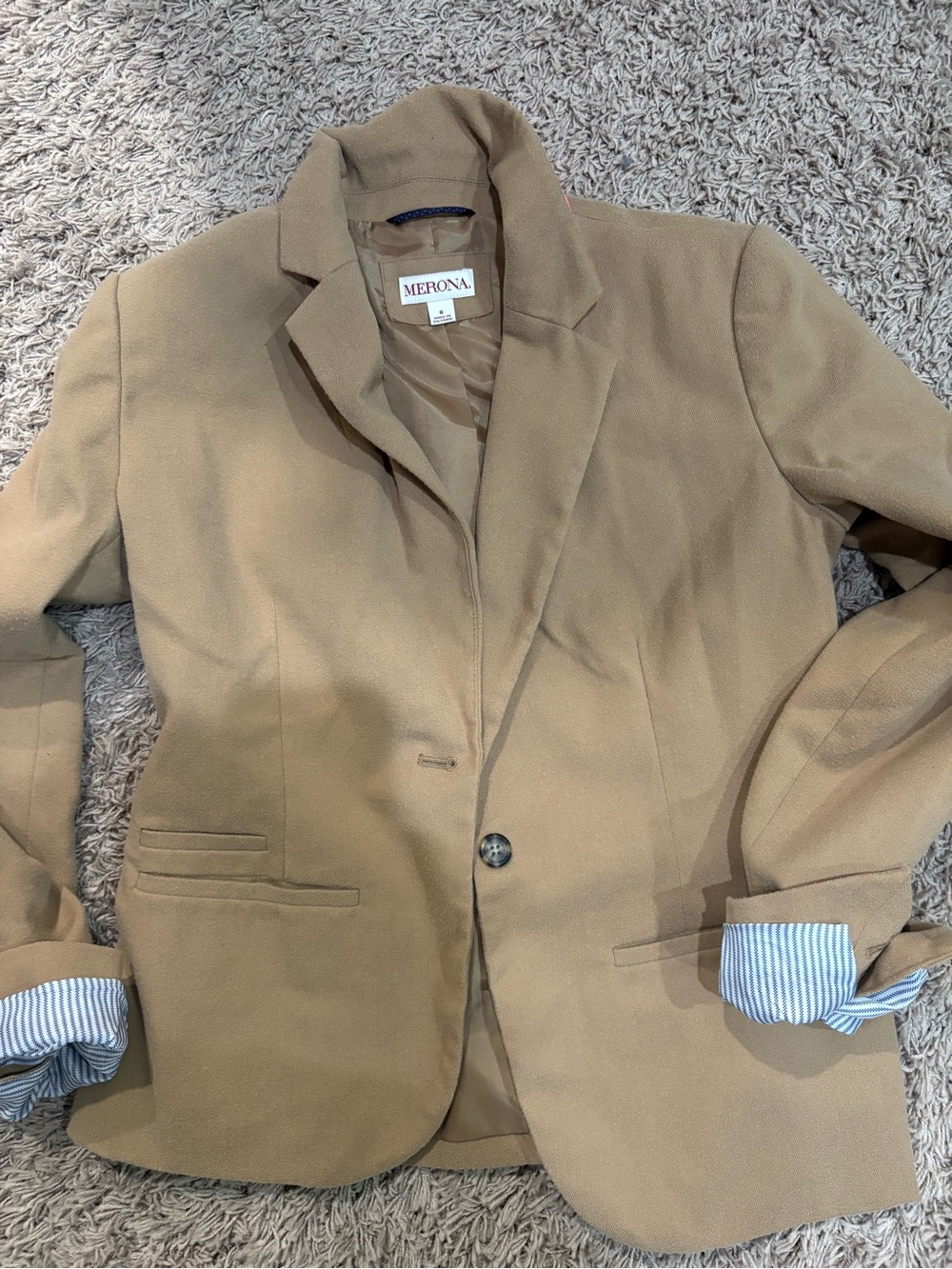 Merona Camel/Tan Single-Button Blazer
